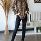 7th Ray Jacquard Floral Mock Neck Top