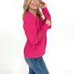 Lace Sleeve V Neck Top