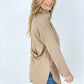 Solid Button Down Tunic Shirt