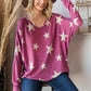 Hopely All Stars V-Neck Knit Oversized Top