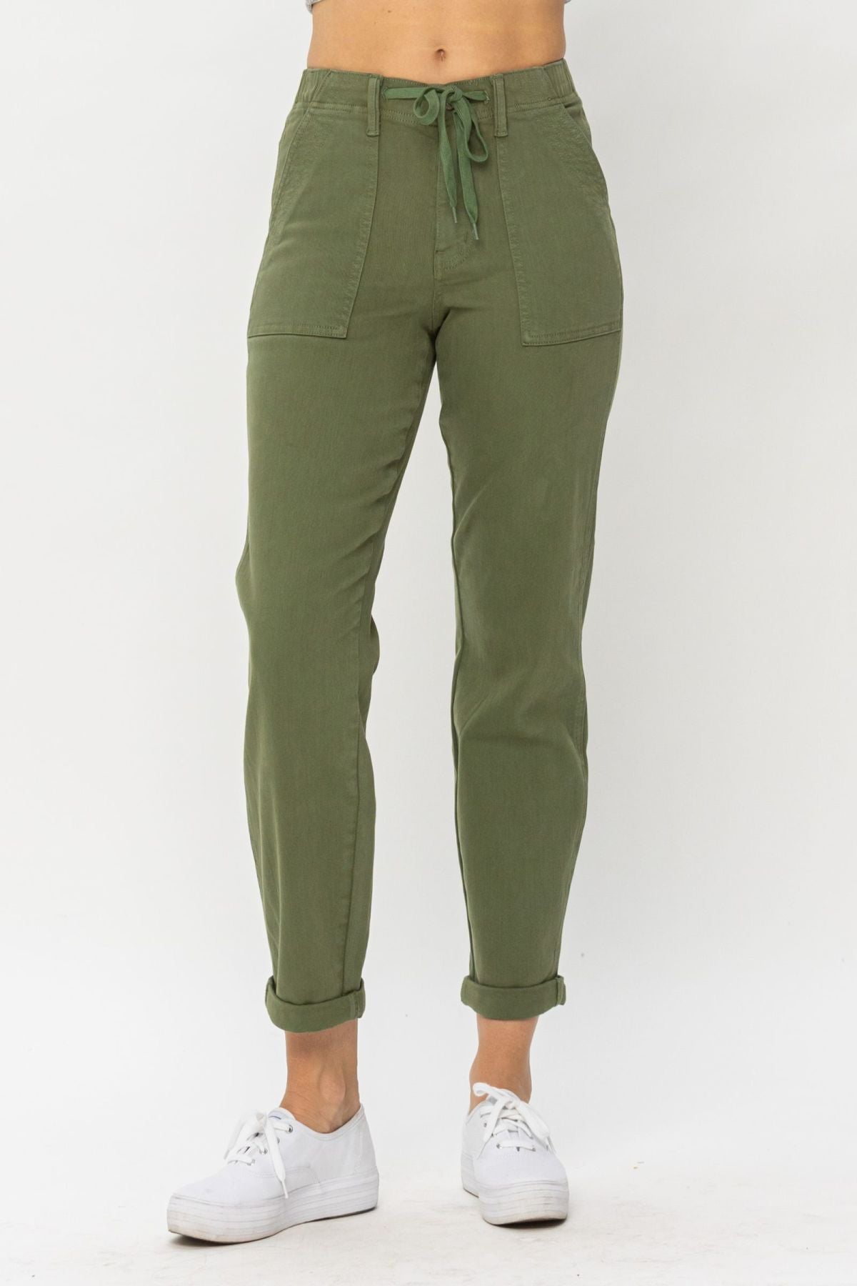 RESTOCKED Judy Blue Drawstring Waist Jogger Jeans