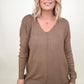 Front Seam Light Knit Sweater