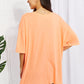 Zenana Neon Lights Full Size Raw Edge Pocket Tee