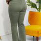 Zenana Clementine Full Size High-Rise Bootcut Jeans in Olive