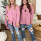Peplum Raw Edge Shirt with Pockets