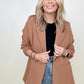 Cotton Bleu Classic Oversized Jacket Blazer in Black and Camel