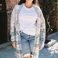 Color Block Plaid Pattern Long Cardigan
