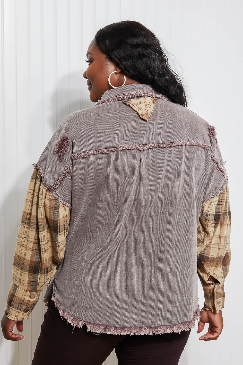 SIZE SMALL In The Twilight Plaid Shacket