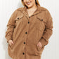 SIZE SMALL The Cozies Brushed Mélange Shacket