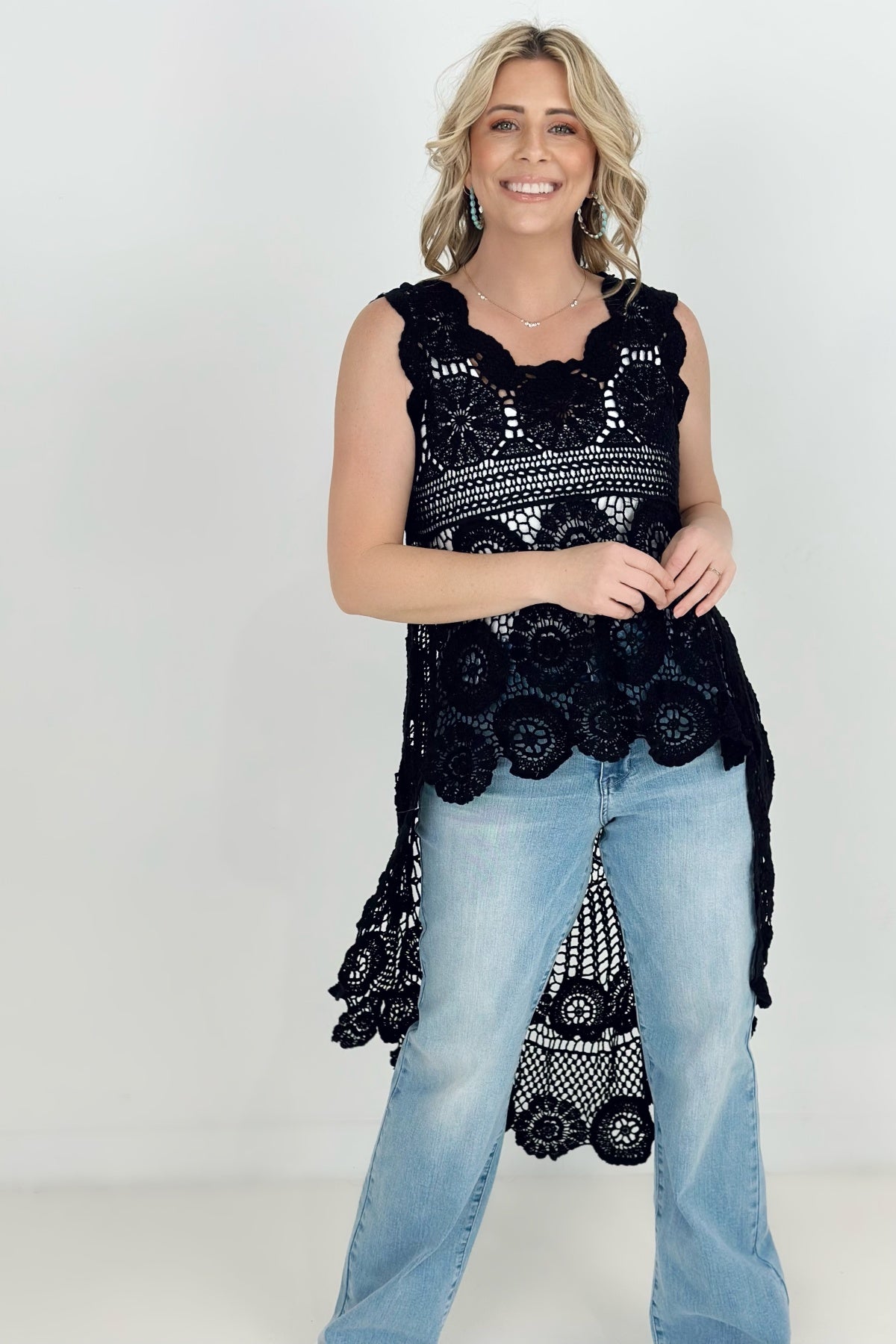 Vintage Crochet Sleeveless Top - Multiple colors