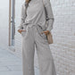 Take Me Away Textured Long Sleeve Top and Pants Set - 6 Colors