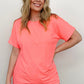 Cuffed Sleeve High-Low Hem Top