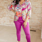 Magic Ankle Crop Skinny Pants in Spring Magenta