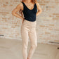 Magic Ankle Crop Skinny Pants in Khaki