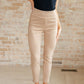 Magic Ankle Crop Skinny Pants in Khaki