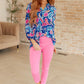 Magic Ankle Crop Skinny Pants in Dark Pink