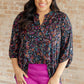 Lizzy Top in Black Paisley
