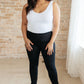 Magic Ankle Crop Skinny Pants in Black