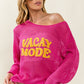 VACAY MODE Embroidered Knit Cover Up