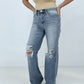 Judy Blue Take Me Back Distressed Straight Jeans
