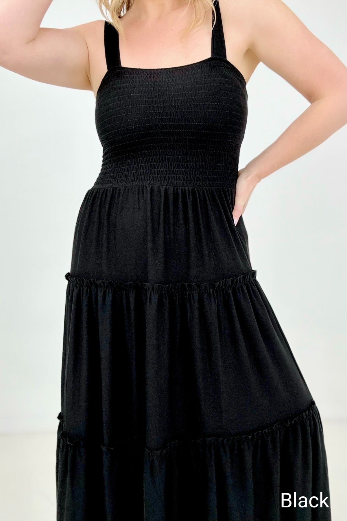 Seize The Day Smocked Tiered Maxi Dress
