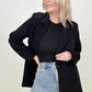 Cotton Bleu Classic Oversized Jacket Blazer in Black and Camel