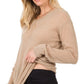Long Sleeve Sheer Wool Sweater