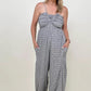 Sleeveless Halter Tie Back Woven Jumpsuit