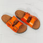 Double Buckle Sandal in Orange