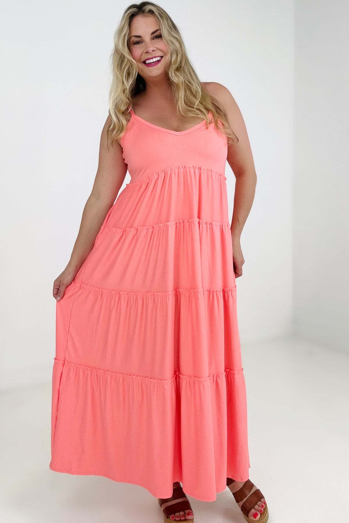 Romance At Sunset Tiered Maxi Dress - Multiple Colors