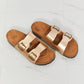 Double Buckle Sandal in Gold
