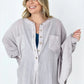 Textured Cotton Linen Oversized Top