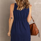 Button Down Sleeveless Dress - (Charcoal, Plum, Navy, Merlot)