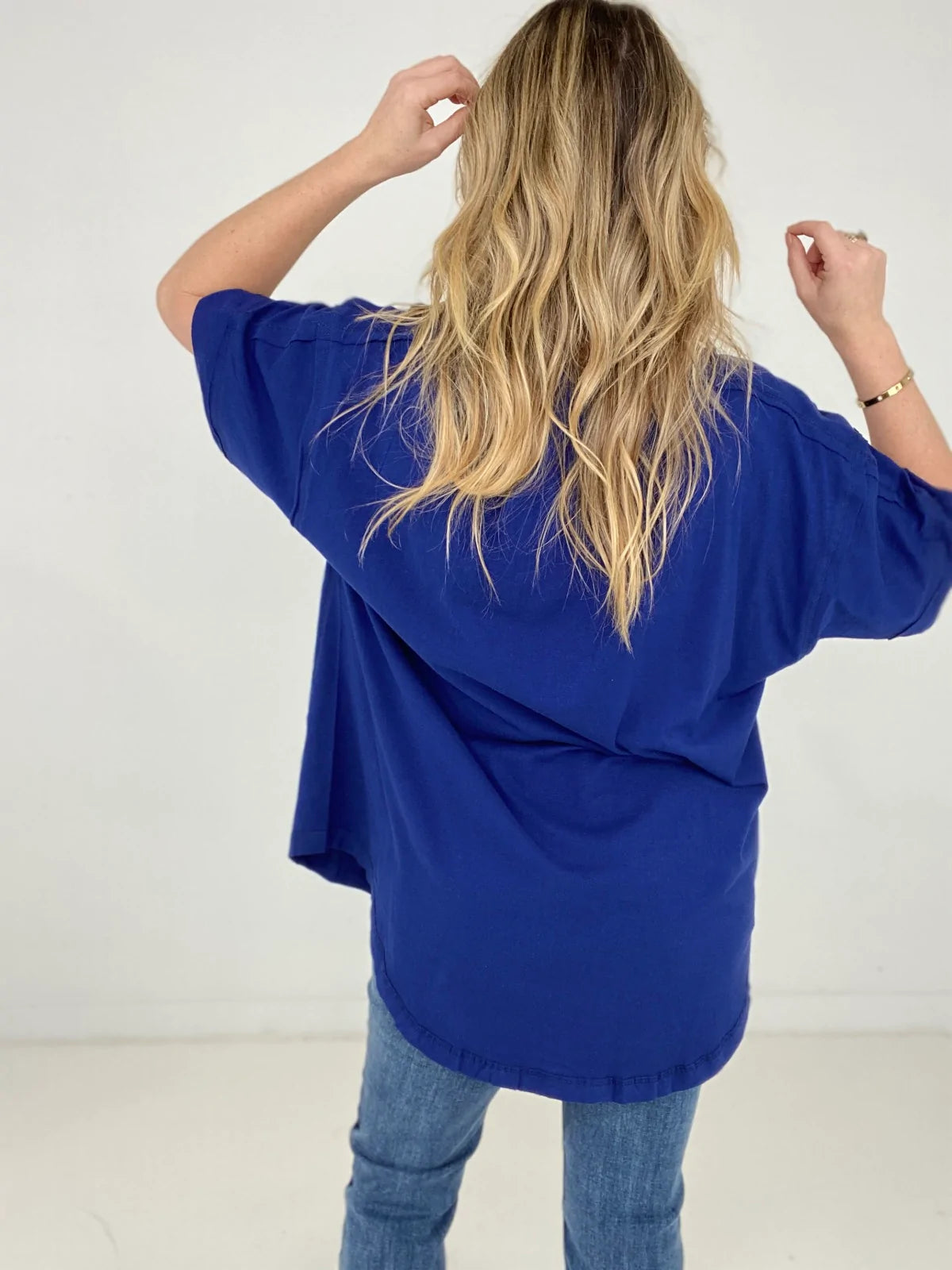 Raw Edge Short Sleeve Top