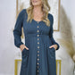 New Colors! Button Up Long Sleeve Dress (Only Ships to US)