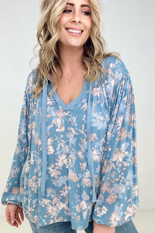 York Tied Neck Long Sleeve Top