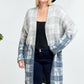 Color Block Plaid Pattern Long Cardigan
