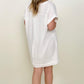 Gauzy Raw Edge V-Neck Dress - Multiple Colors