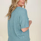 Jacquard Short Sleeve Knit Top