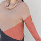 SIZE MEDIUM Autumn Color Block Sweater Dress