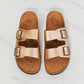 Double Buckle Sandal in Gold