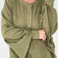 Textured Cotton Linen Oversized Top