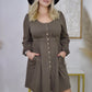 New Colors! Button Up Long Sleeve Dress (Only Ships to US)