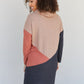 SIZE MEDIUM Autumn Color Block Sweater Dress