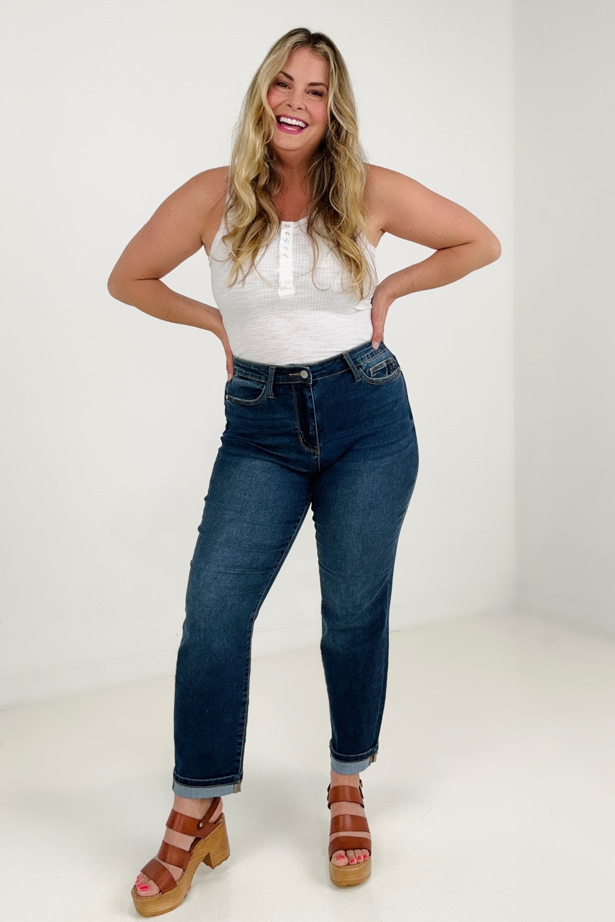Judy Blue Cool Denim Boyfriend Jeans