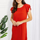 Zenana Living Life Full Size Layered Ruffle Sleeve Dress