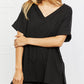 Self Love Brushed DTY Microfiber Lounge Set in Black