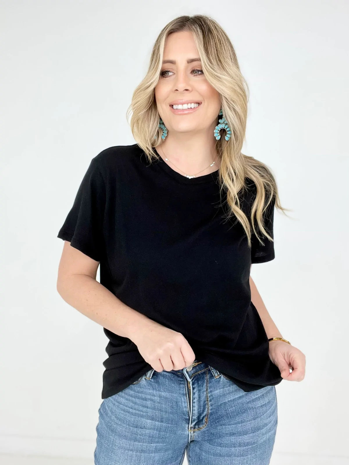 Solid Cotton Boyfriend Tee
