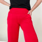 Smocked Waistband Wide Leg Pants - 2 colors