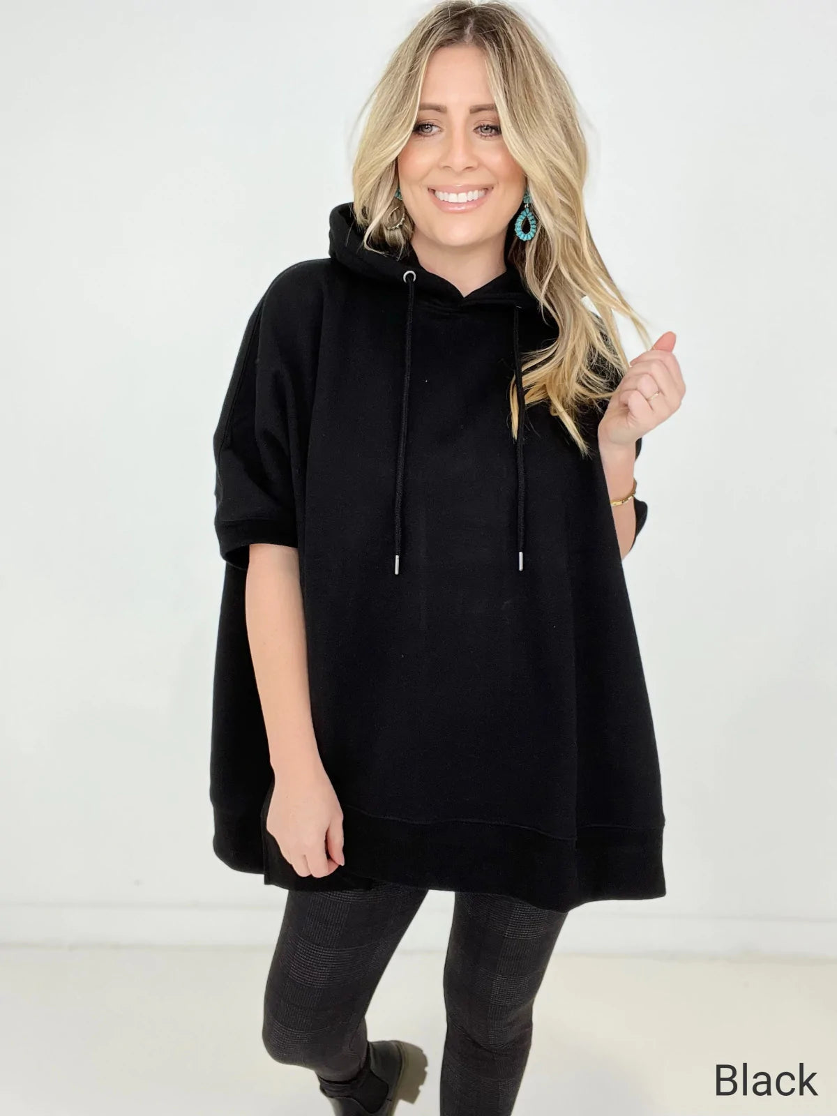 Mono B Cotton Oversized Hoodie Top